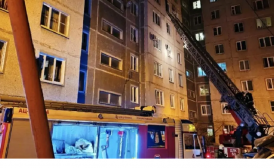 Крупный пожар тушили спасатели на улице Туполева