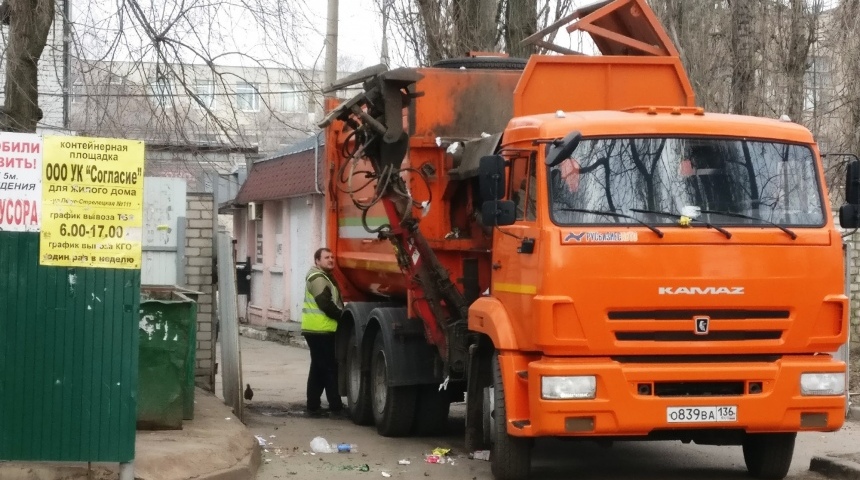 Власти Воронежа взяли на особый контроль вывоз мусора с контейнерных площадок