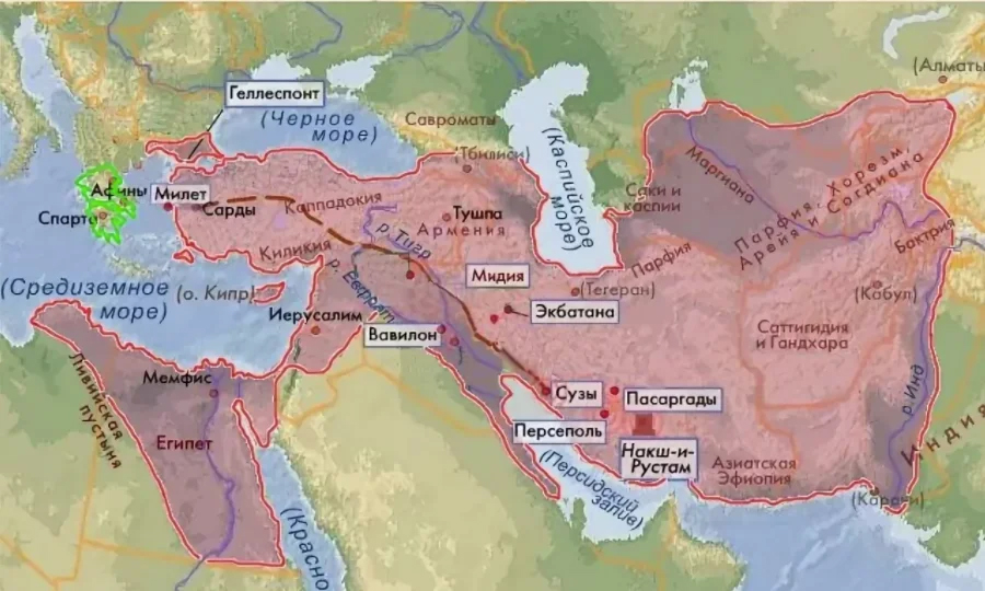 Картиа Персидской азии