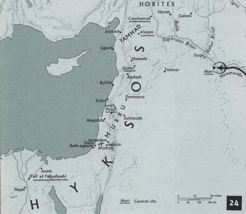 карта египта впемен гикосов