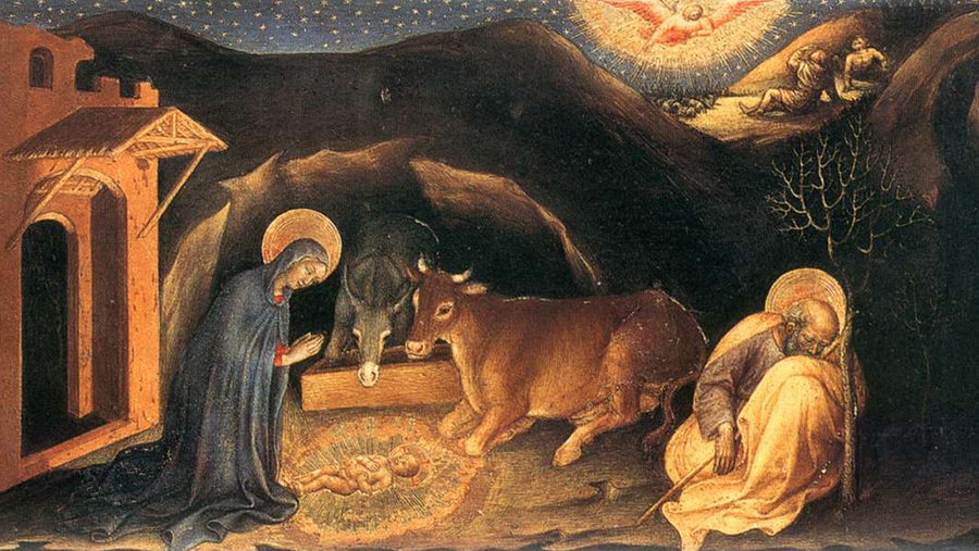 10_Пещера Рождества (с животными)_фрагмент картины Джантиле Да Фабриано