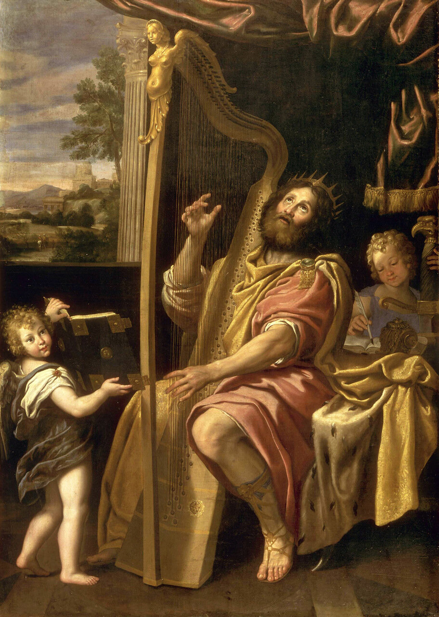 10_Царь Давид, играющий на арфе первая четверть 17-го века. Работа Доменикино