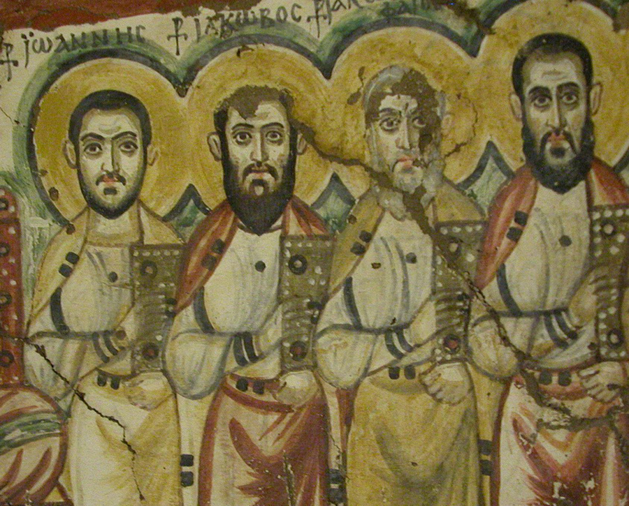 11_2_Копты_фрески_Фрески монастыря св.Аполлония( Бауит 6 век н.э.)