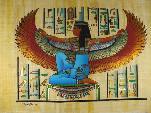 14_Исида изображение на папирусе