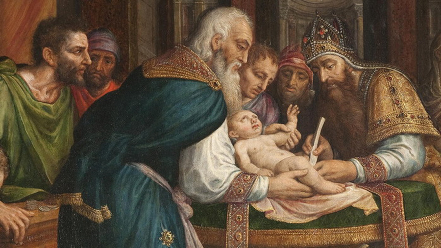 16_1_Михиль ван Кокси (1499-1592). Обрезание Христа. Фрагмент. 1589 г. Панель, масло. 255 x 210 см._