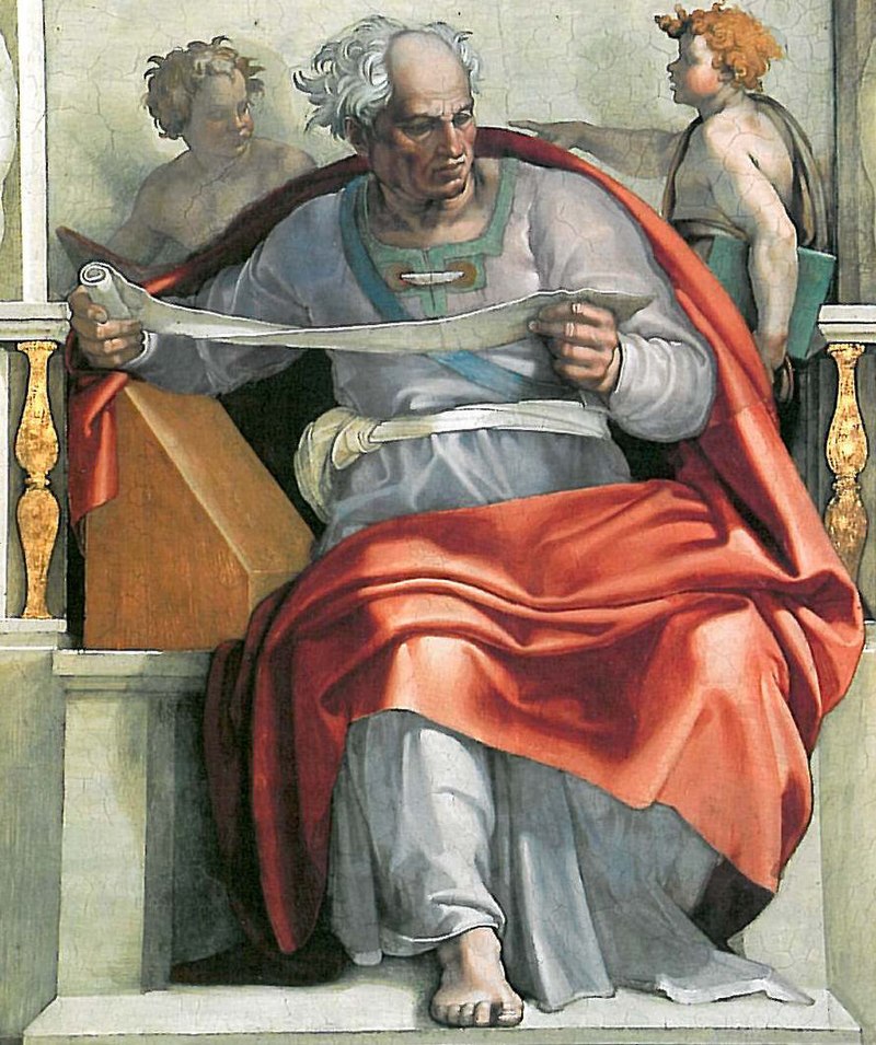 18_Пророк Иоиль_ Michelangelo and his assistants for the Sistine Chapel in the Vatican between 1508-1512
