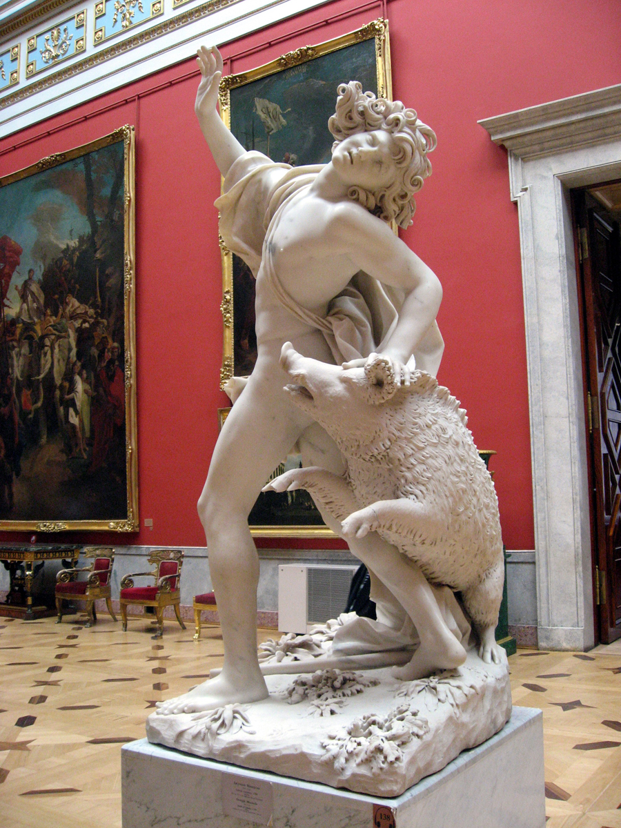 19_Скульптура Адониса_мраморная скульптура, выполненная мастером Джузеппе Маццуола в 1700—1710 годах. В
