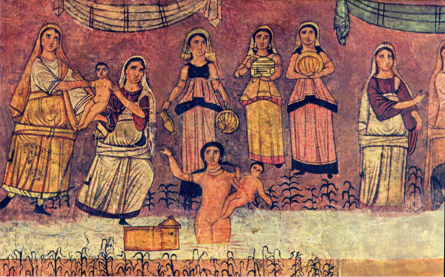 9_Иудейские женские одежды на фреске из синагоги Дура-Еуропос