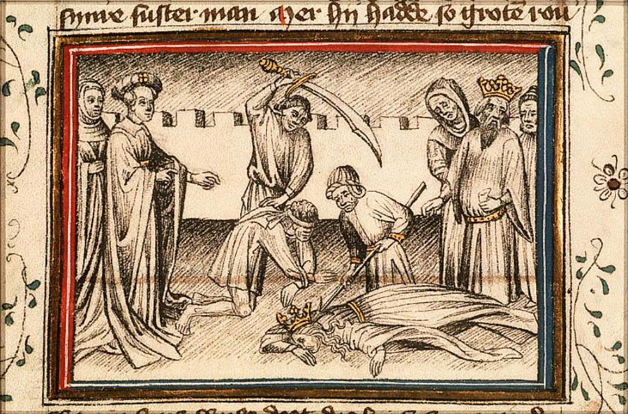 9_Убийство жены ирода средневековая гравюра